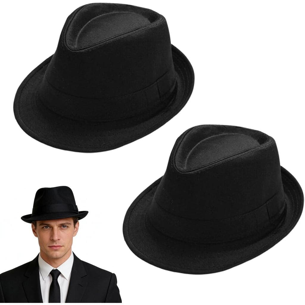 Chapéu fedora elegante, unissex, chapéu Panamá clássico, estilo clássico de cavalheiro, chapéu jazz, chapéu gangster, ab
