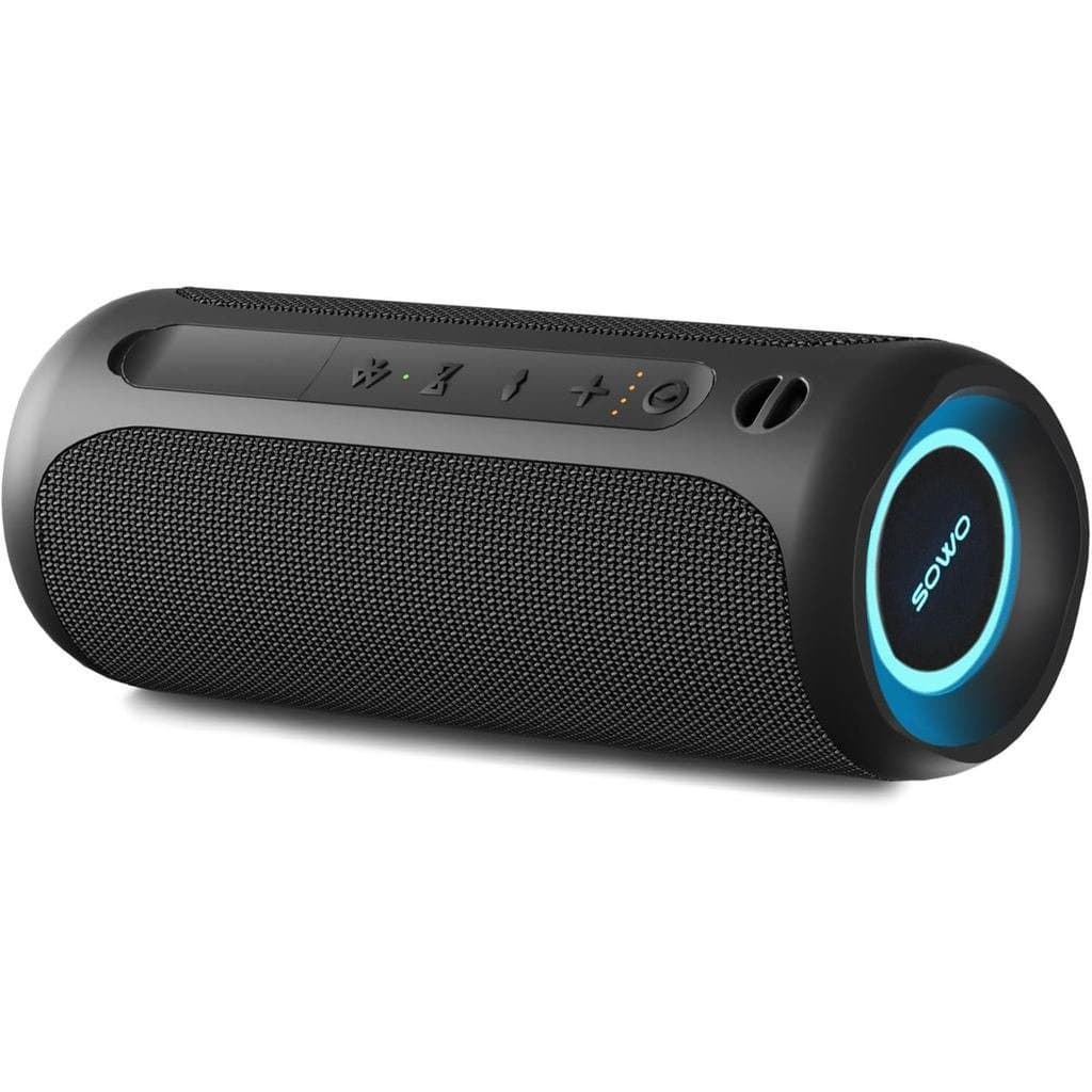 Caixa de Som Portátil Sem Fio, Caixa de Som Bluetooth à Prova d'Água IPX7, Som Estéreo Potente de 25W, Tecnologia Bassbo