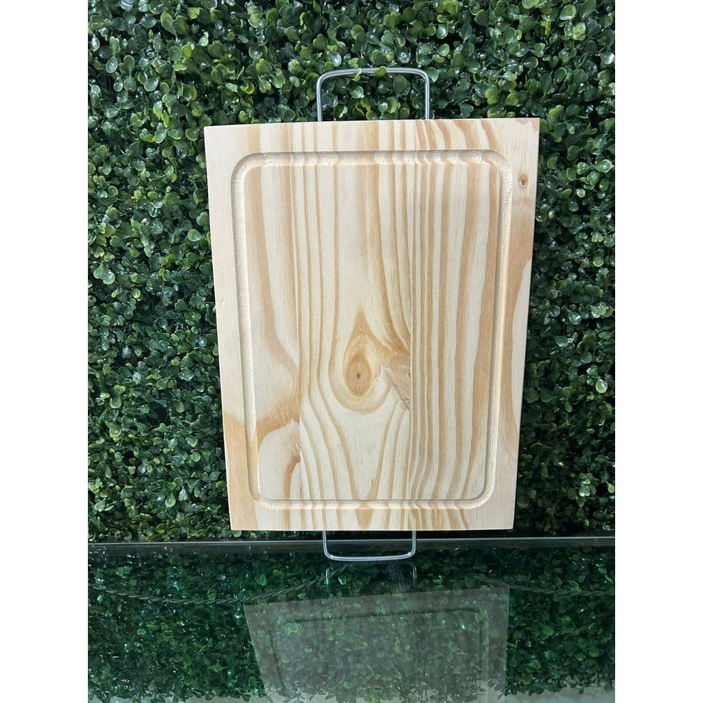 Tábua Rústica de Madeira Natural 37x27cm