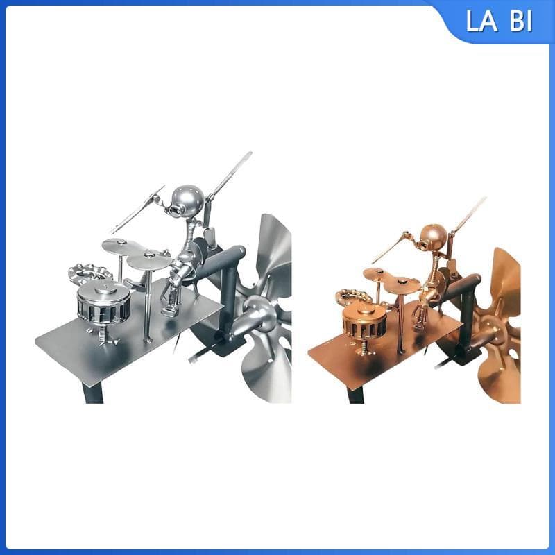[Wishshopeehhh] Estátua Exclusiva De Moinho De Vento De Baterista , Estaca De Jardim De Metal , Arte Ao Ar Livre Para Pr
