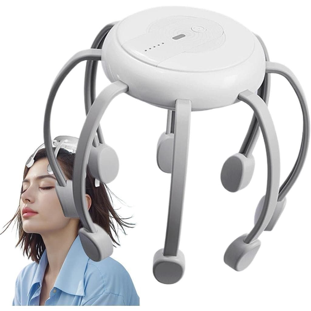 Massageador Elétrico para Couro Cabeludo - Massageador Vibratório em Forma de Polvo, Relaxamento Muscular Profundo em 36