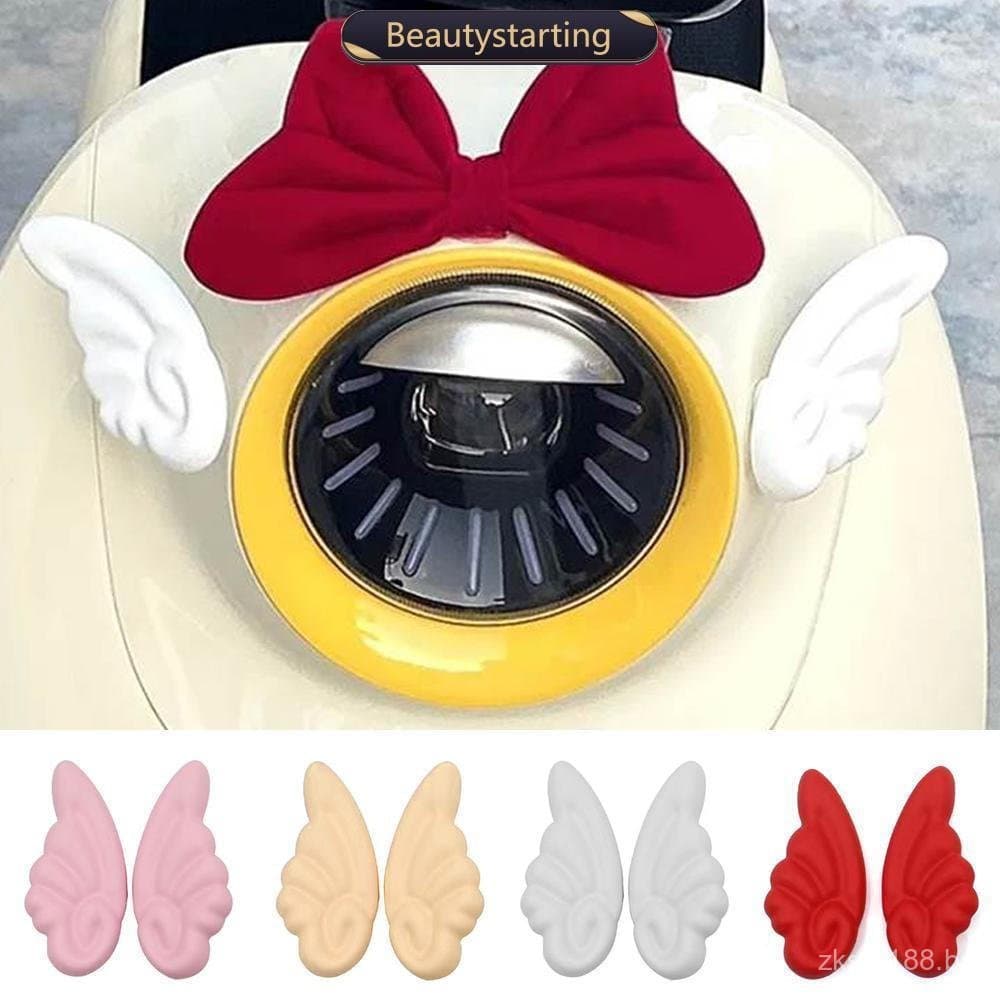 Conjunto de 2 peças de adesivos decorativos de asas angulares para capacete de motocicleta, adequado para acessórios de