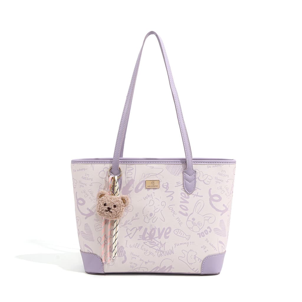Micherr Micherr MICHCLKICCI Bolsa Feminina Bolsa Graffiti Design Sacola Impressa de Grande Capacidade