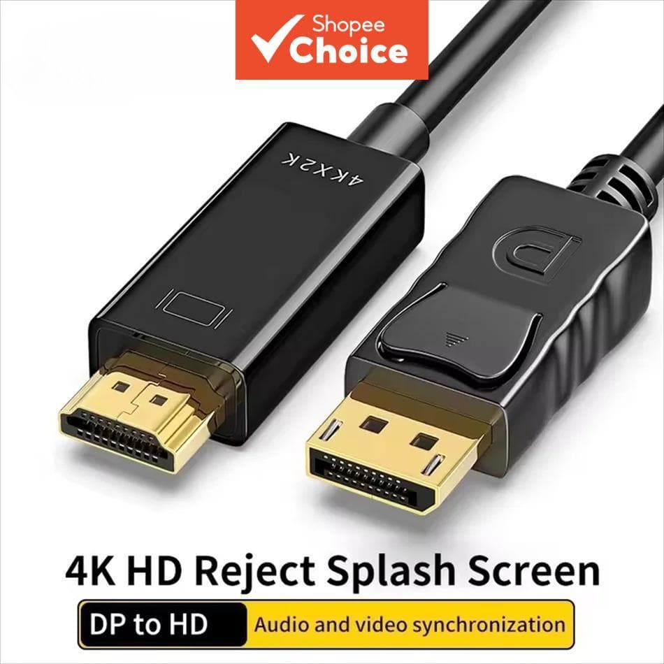 Adaptador Compatível Com DP DisplayPort Para HDMI Cabo De 1.8 M 4K 1080P PC TV Monitor Video Lead Pro