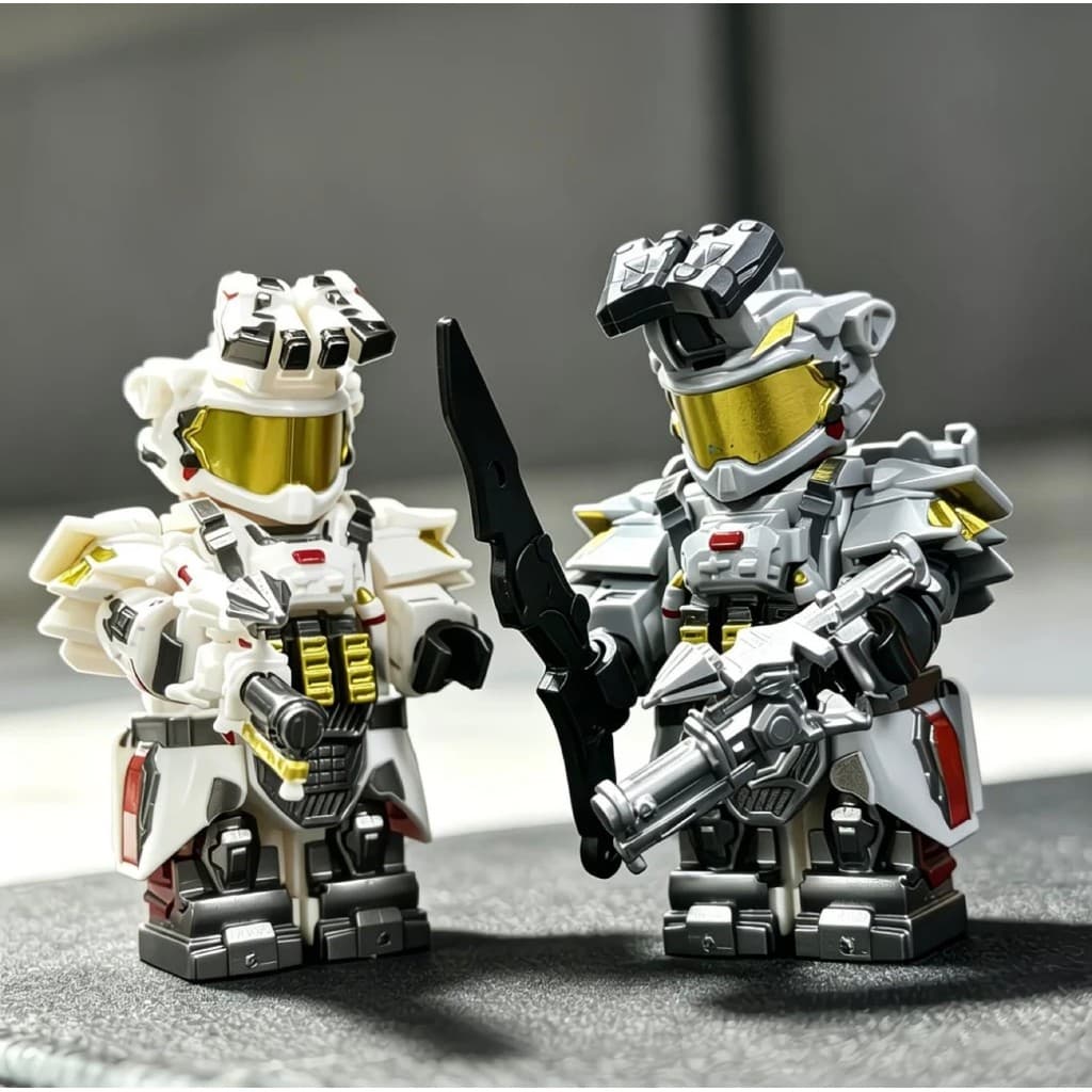 Compatível com bonecos de bloco de construção Delta Troops, bonecos Lingxiao Weiwei equipados com armadura de par comple