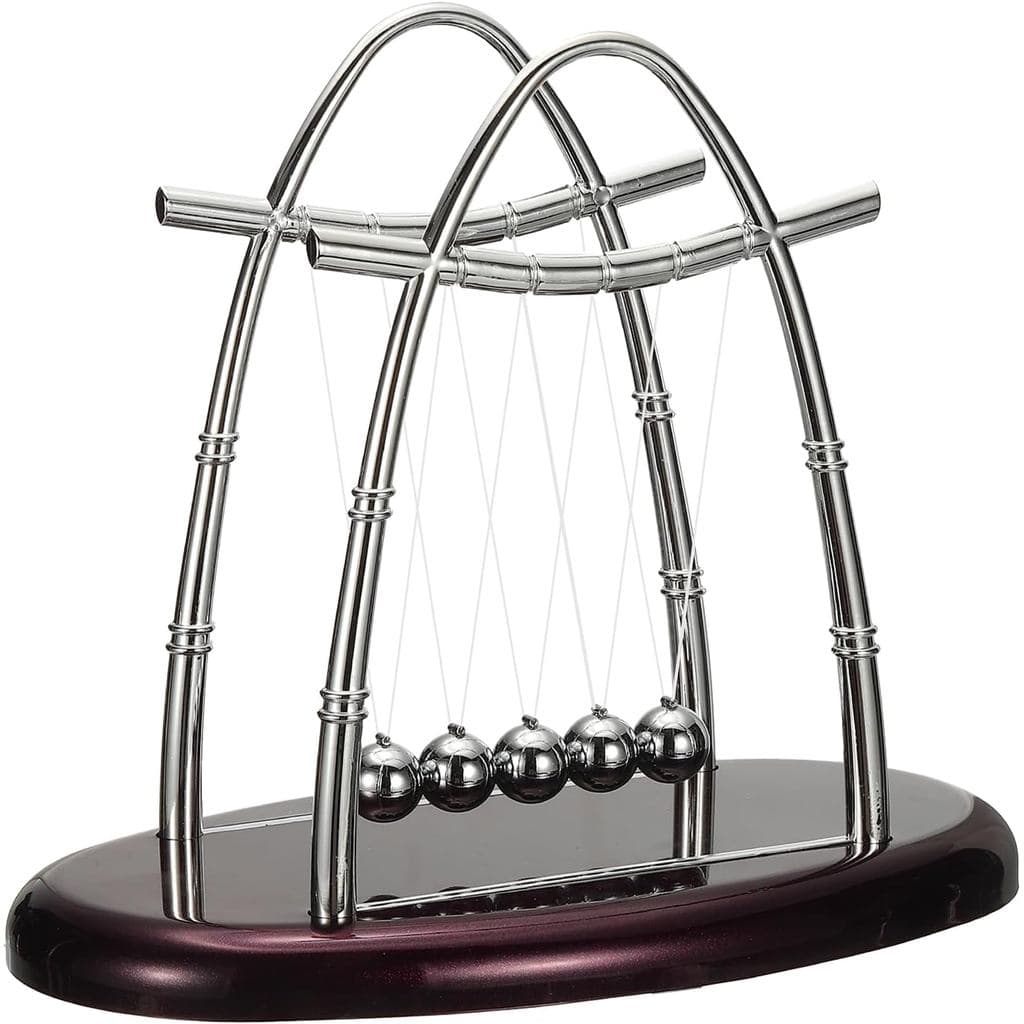 PATIKIL Pêndulo de Newton, Pêndulo de Newton com 5 Esferas de Equilíbrio, Brinquedos de Mesa, Bola de Gravidade, Diverti