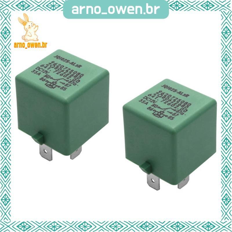 [arno_owen.br] 2 Pcs 12V 35A 5 Pinos Substituição Do Relé Ventilador Radiador De Refrigeração Verde 6547TX Para 206 207