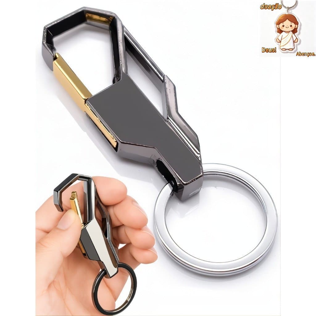 Chaveiro Mosquetão Gancho Metal Argola Carro Moto Caminhão Mochila Unisex Masculino Feminino