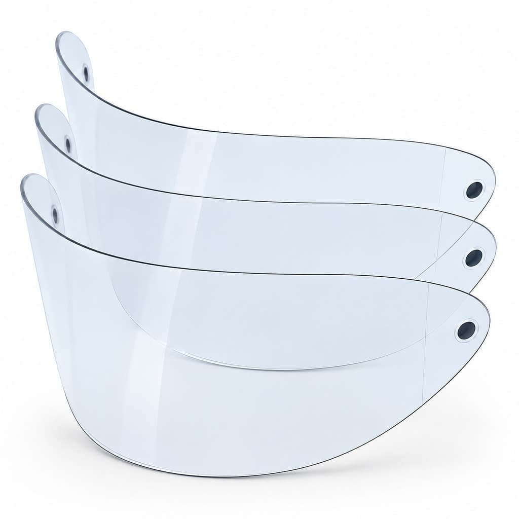 Kit 3 Viseiras Capacete Taurus San Marino Cristal 0,75mm Alta Transparencia Reposiçao Capacete Moto