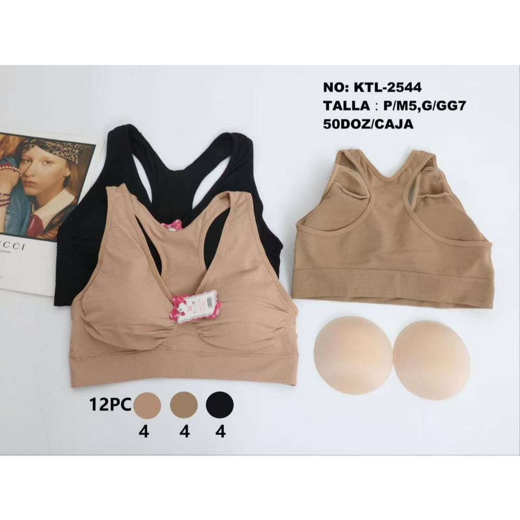 Sutiã top nadador elastano confortável dia a dia bojo removível TEMOS KITS