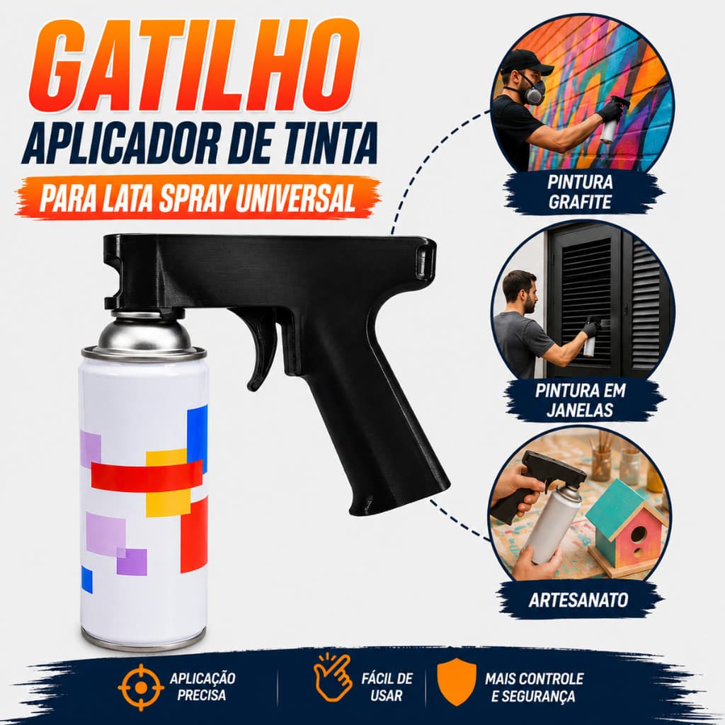 Gatilho Aplicador De Tinta Em Spray Universal Pintura Lata De Tinta Spray