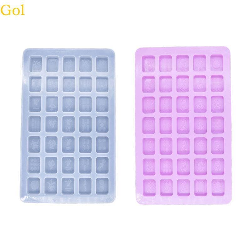 Silicone Pequeno Mahjong Molde Criativo Feito À Mão Jogo Desktop