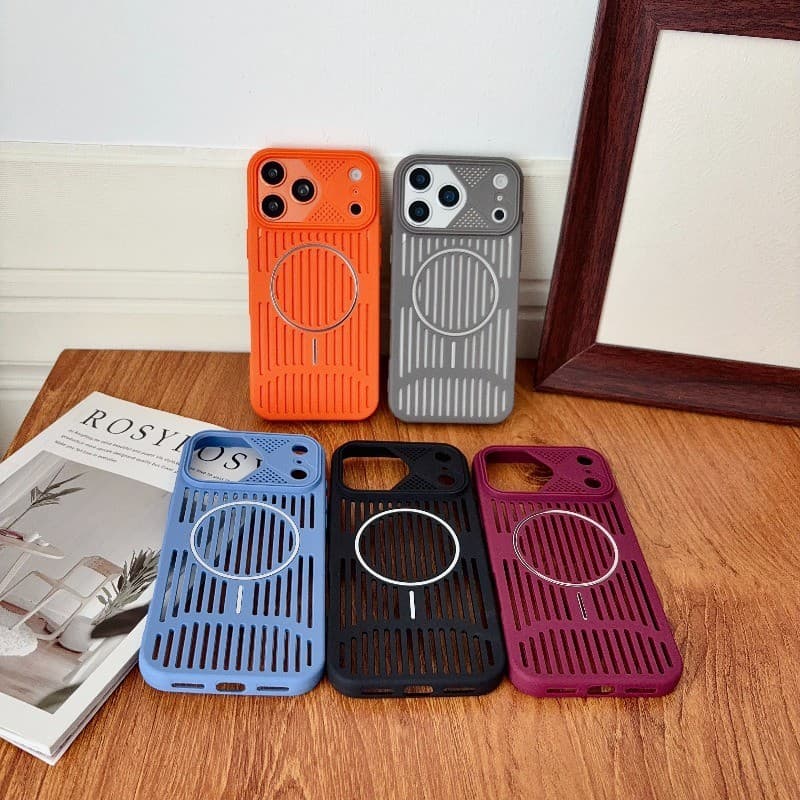 Nova Capa De Telefone Magnética De Dissipação De Calor TPU Para IPhone 12 13 14 15 16 17 Pro Max À Prova De Choque