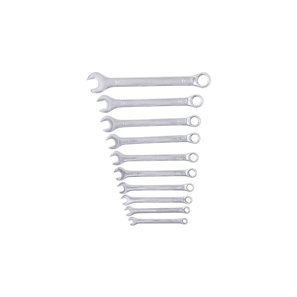 Jogo Chave Fixa Combinada 10 Peças 6 mm A 17 mm Aço Carbono