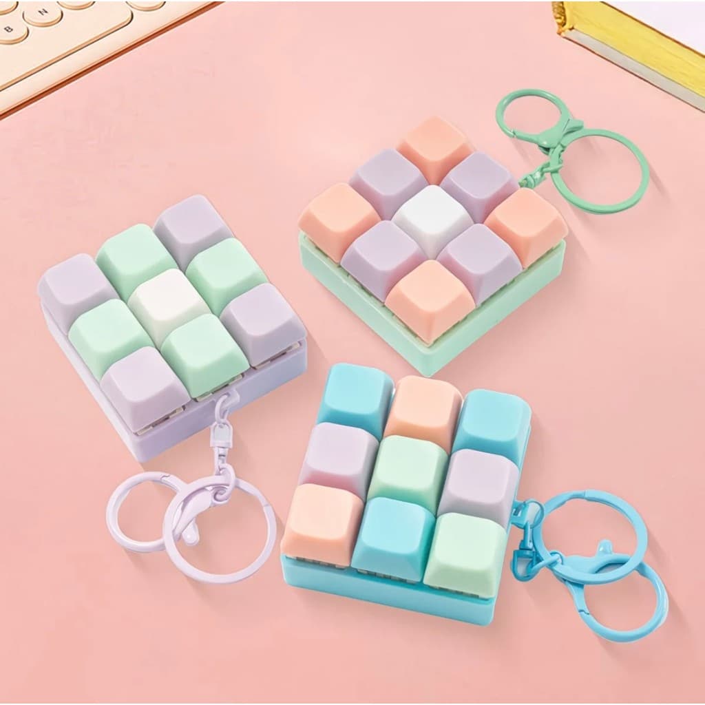 Teclado descompressão brinquedo botão chaveiro presente adulto para alívio do estresse e tempo de moagem KN0Z