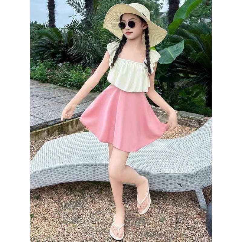 🔥 Maiô com Saia Infantil 🔥 VENDA QUENTE para Meninas Praia Piscina Moda Praia Meninas Meninas E # 39 ; Maiô 2026 Nova