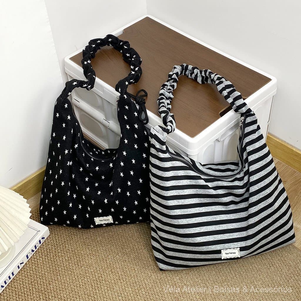Nova bolsa transversal estilo coreano simples com estampa de estrelas para o início da primavera, bolsa de ombro de gran