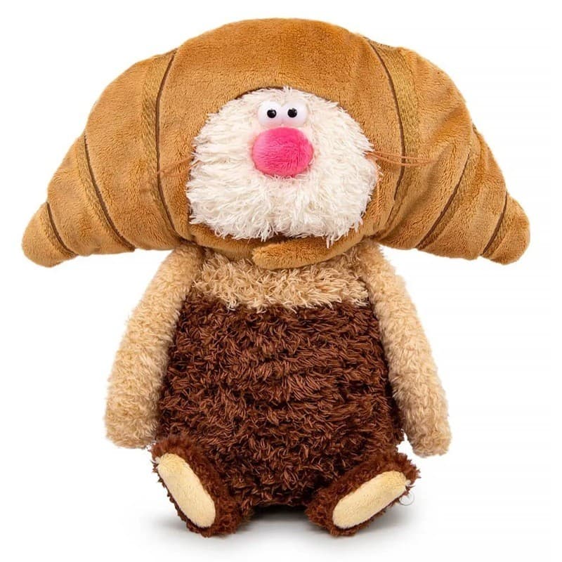 Bodi, o Gato Cappuccino com Chapéu de Croissant, Brinquedo de Pelúcia