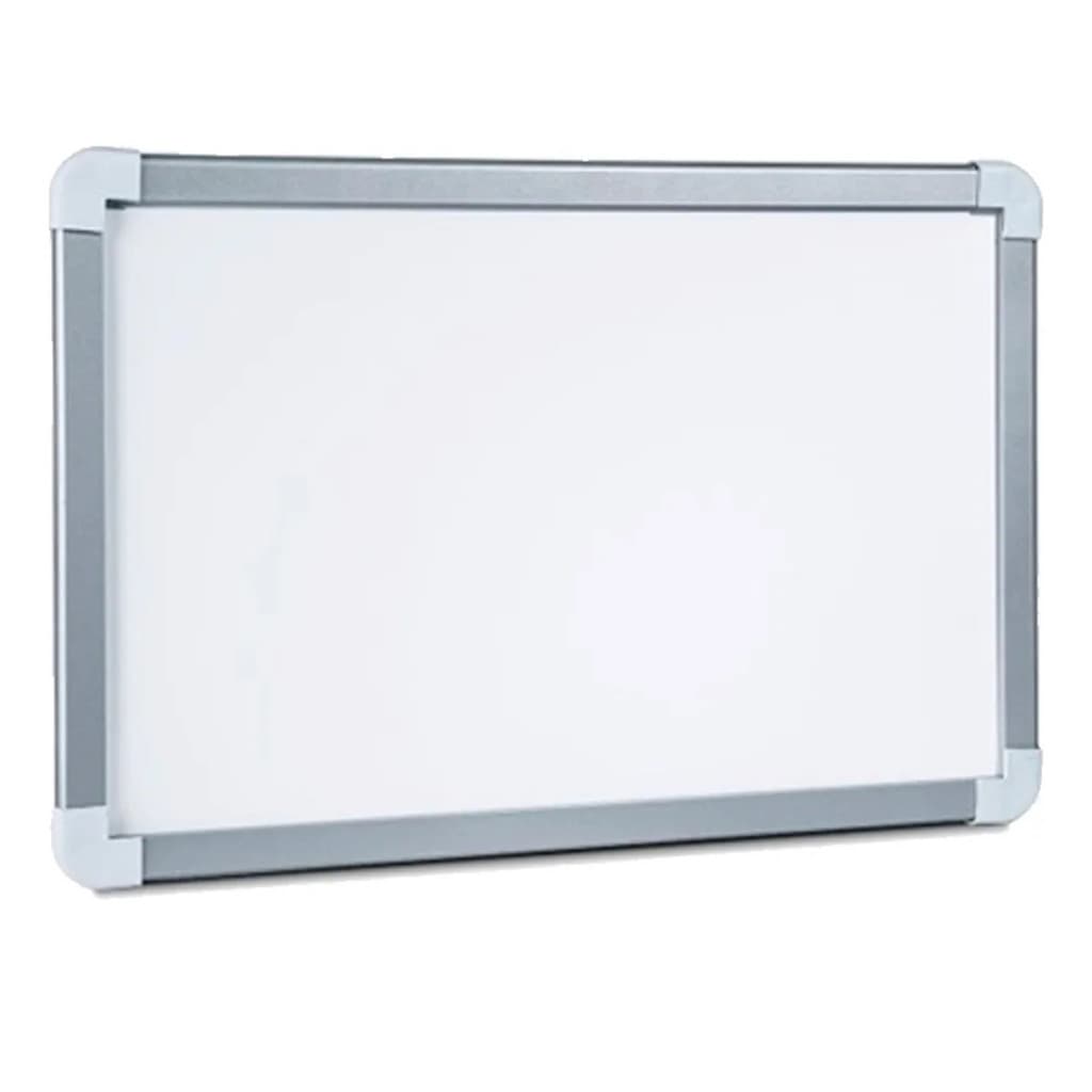 Quadro Branco 90x60 Cm Moldura Mdf Aluminizado 5662 Retangular Pintura UV Home Office Estudos