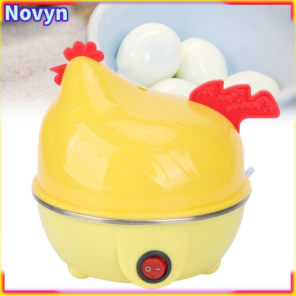 Fogão elétrico de ovos com 7 capacidades, formato de frango rápido com recurso de desligamento automático para ovos,