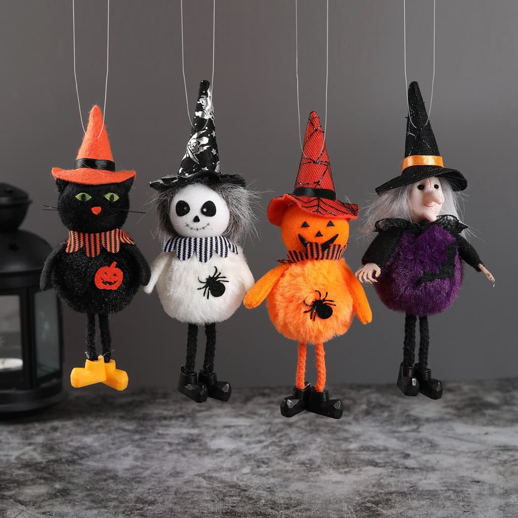 [Estoque pronto] Pingente de Halloween Festival Fantasma Bar Abóbora Bruxa Enfeites Vassoura Casa Assombrada Decoração A