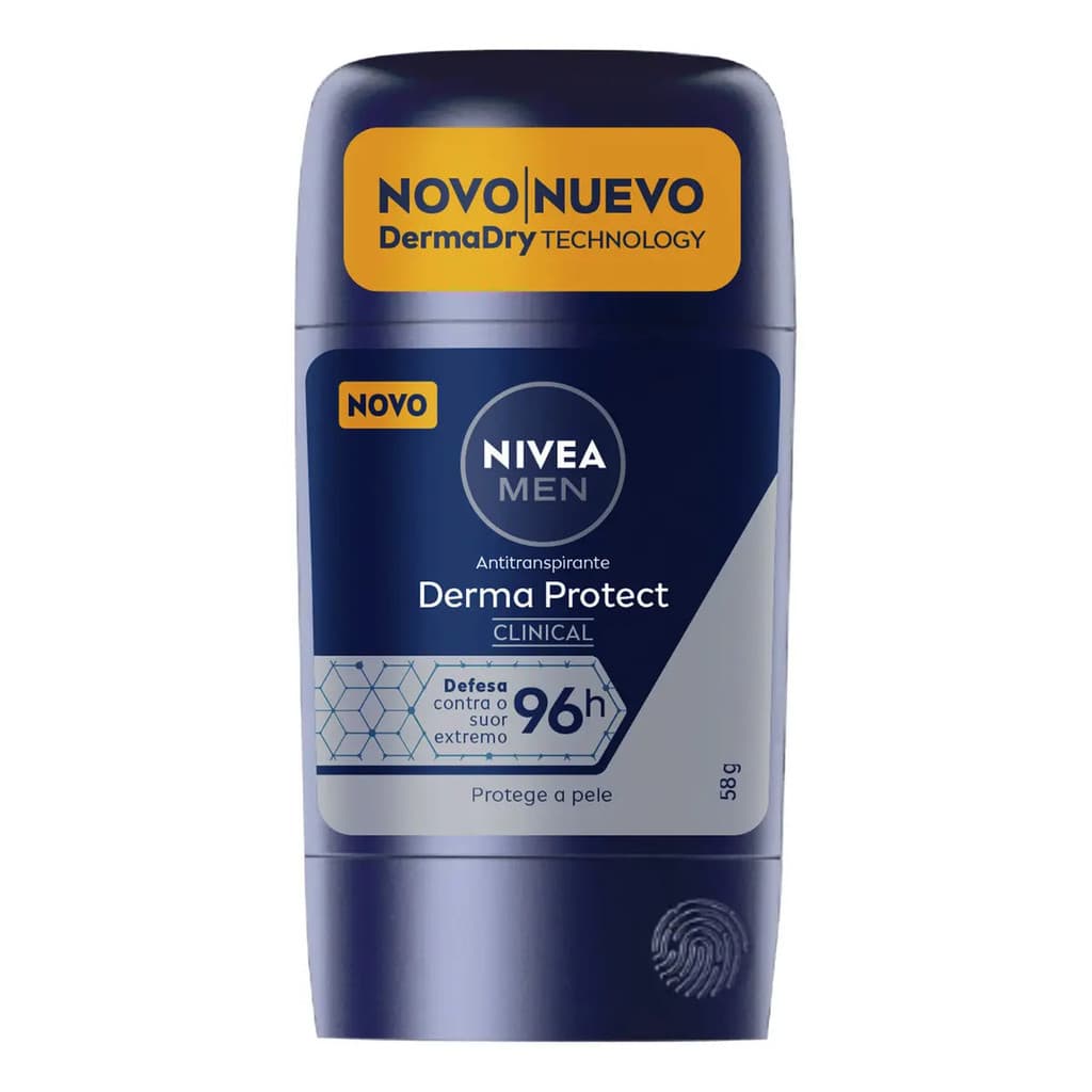 NIVEA MEN Desodorante Antitran Stick Derma Protect 58g, Defesa Intensa