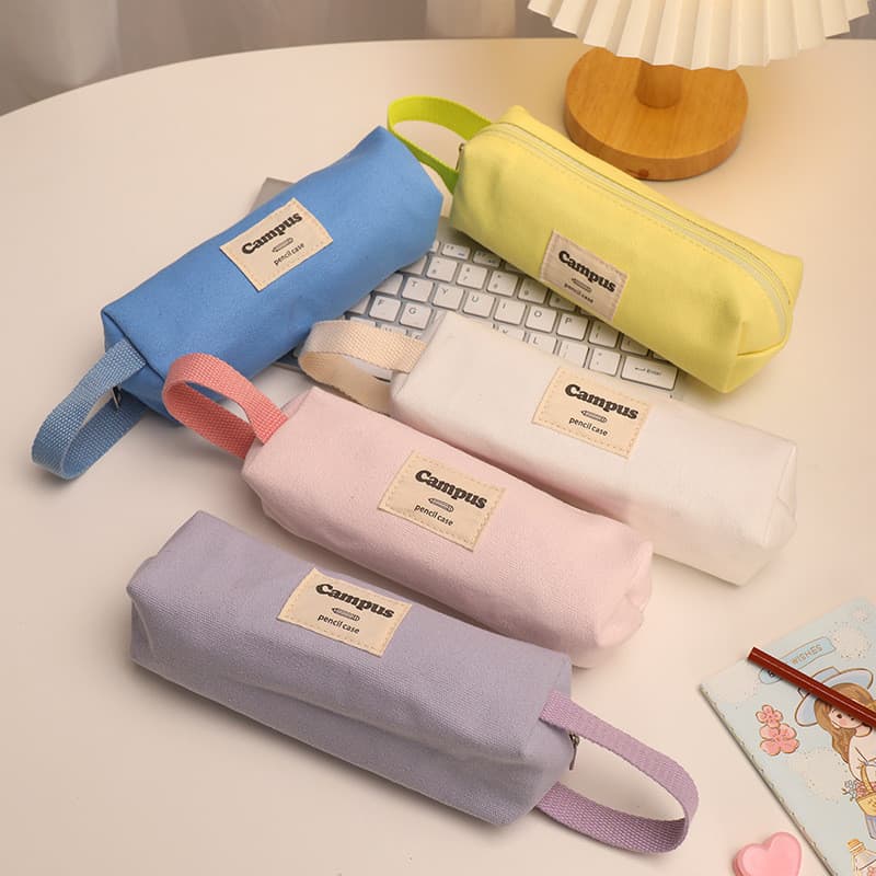 Estojo de lápis de coreano e chinês, design criativo e simples, adequado para meninos e meninas, grande c