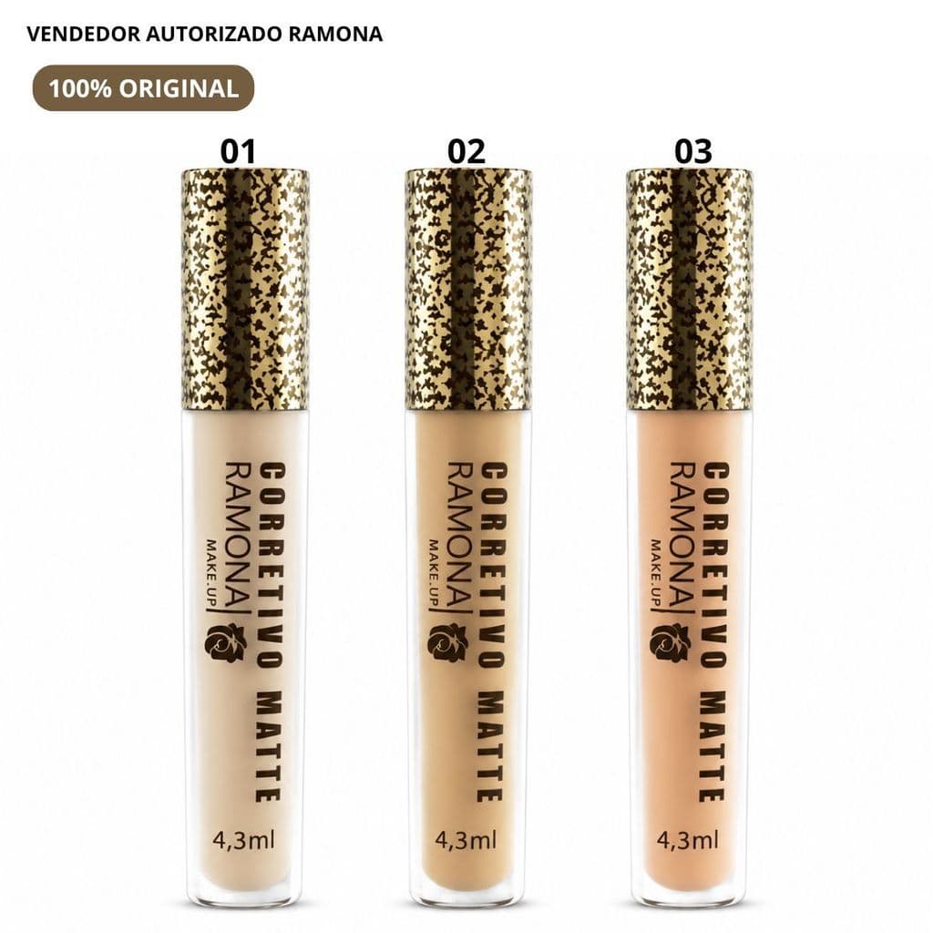 Corretivo Líquido Matte Ramona Make Up Original 4,5ml | Escolha Sua Cor | Todas as Cores Disponíveis