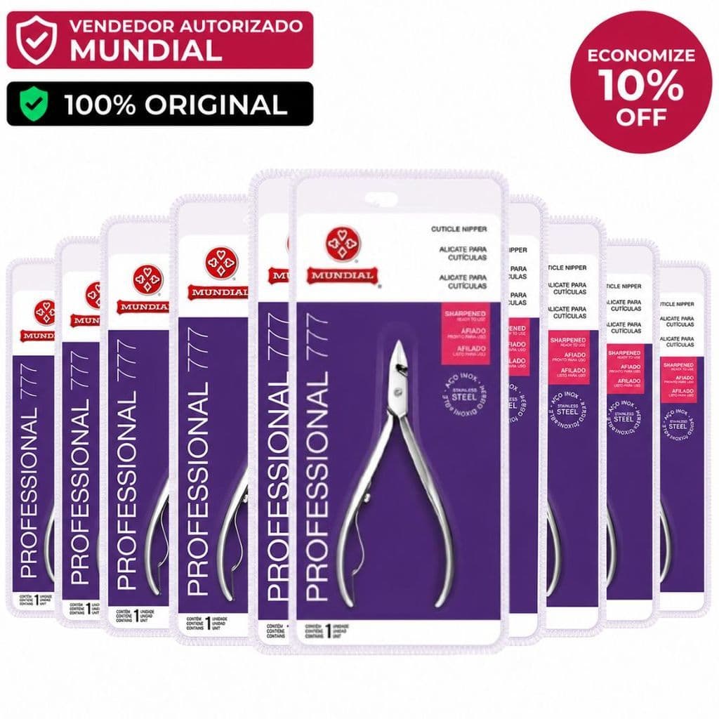 Kit 10 Alicates Mundial 777 Professional Premium – Manicure Profissional Original