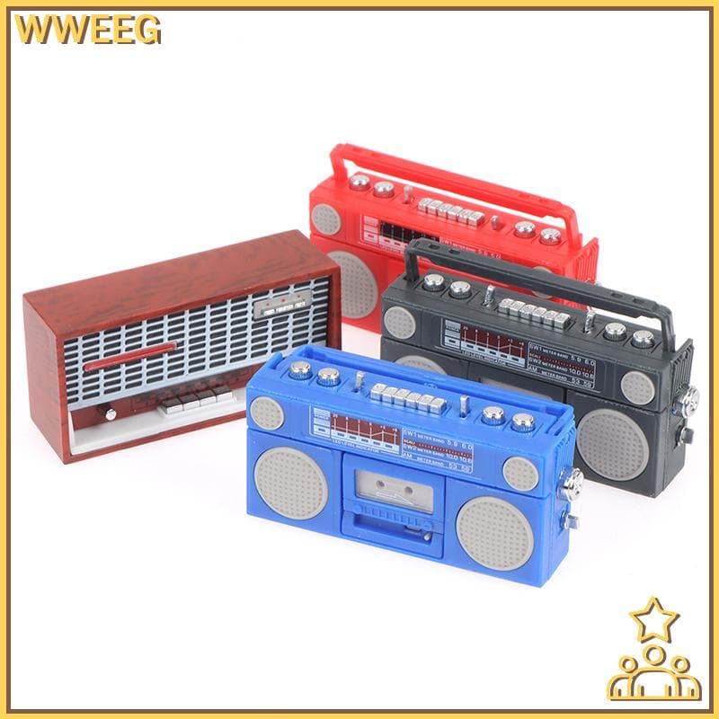 1 : 12 Casa De Bonecas Em Miniatura Rádio Modelo Gravador Jogador Brinquedo Boneca Móveis Decoração