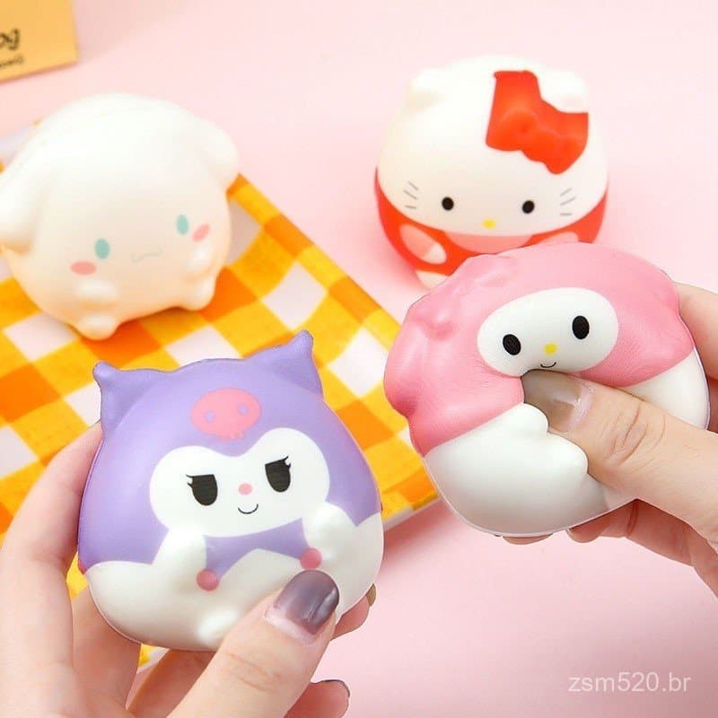 Bonito Dos Desenhos Animados HelloKitty Brinquedo Alívio Do Estresse anti Ansiedade Espremer Bola
