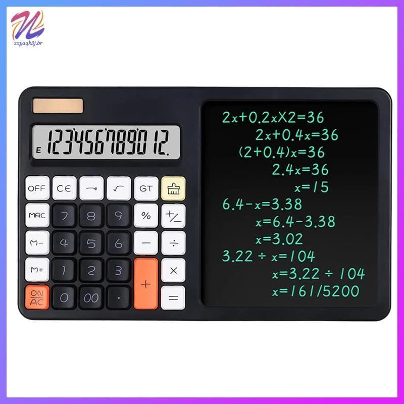 Calculadora Desenhada À Mão Com Display De 12 Dígitos E Caneta Embutida (Bateria Não Incluída)