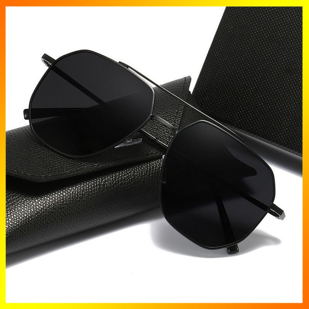 Óculos De Sol Polarizados Transparentes , Armação Quadrada De Metal Confortável Para Diário , Viagens Ao Ar Livre , Fest