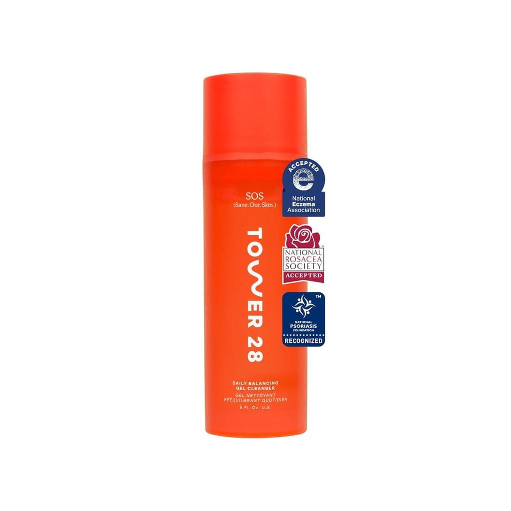 Tower 28 SOS Gel de Limpeza Facial - Sabonete Hidratante + Removedor de Maquiagem para Pele Sensível - Limpeza Suave com