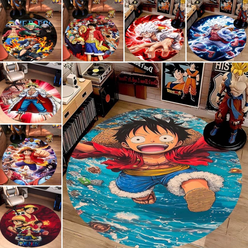Macaco de desenho animado de desenho animado · D · Luffy, toque macio antiderrapante, adequado para área de sofá de sala