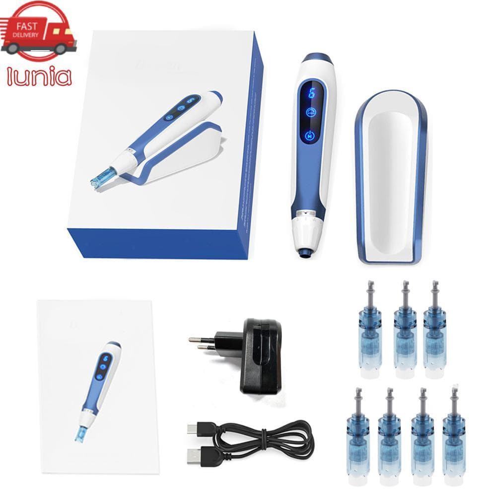 lunia.br Caneta de beleza A11 com tela grande de controle de LED 6 configurações de velocidade Medidor de profundidade