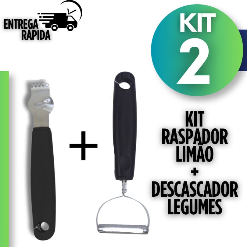 Kit Raspador de Limão e Descascador Utilidades Domésticas