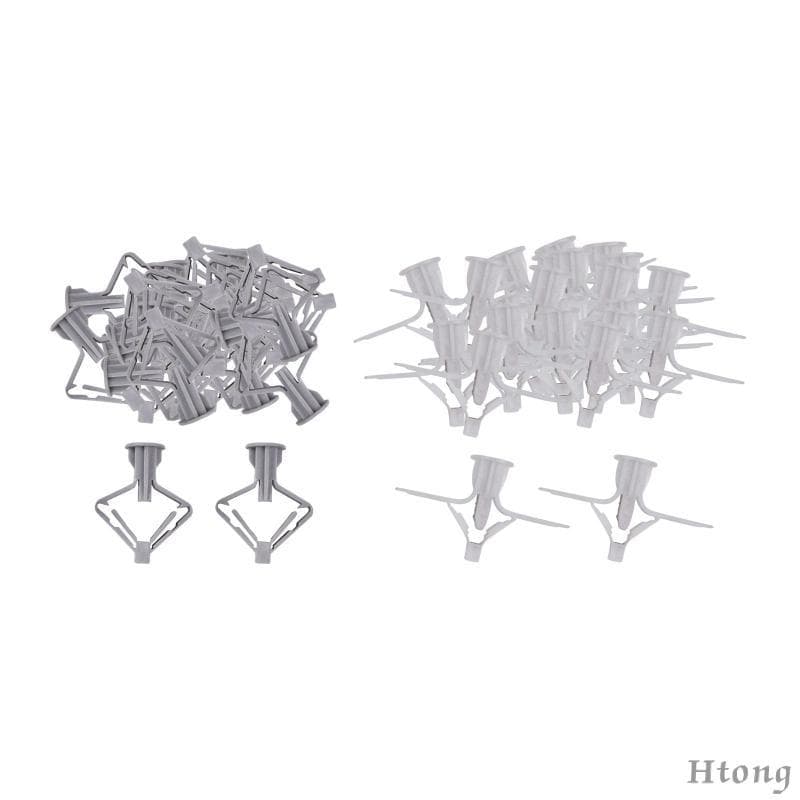 [Htong] 100 Peças De Plugues E Parafusos De Gesso Fixador De Instalação De Parede , Fixações De Cavidade De Drywall , Ân