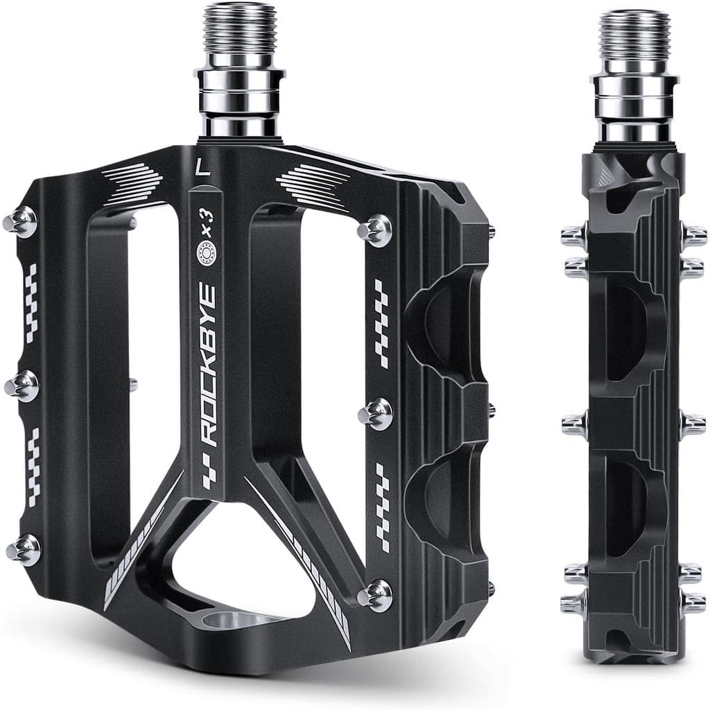 Bike Pedals- 9/16" Lightweight Mountain Bike Pedals with 3 Sealed Bearings Non-Slip Wide Platform,Easy Installation Bicy