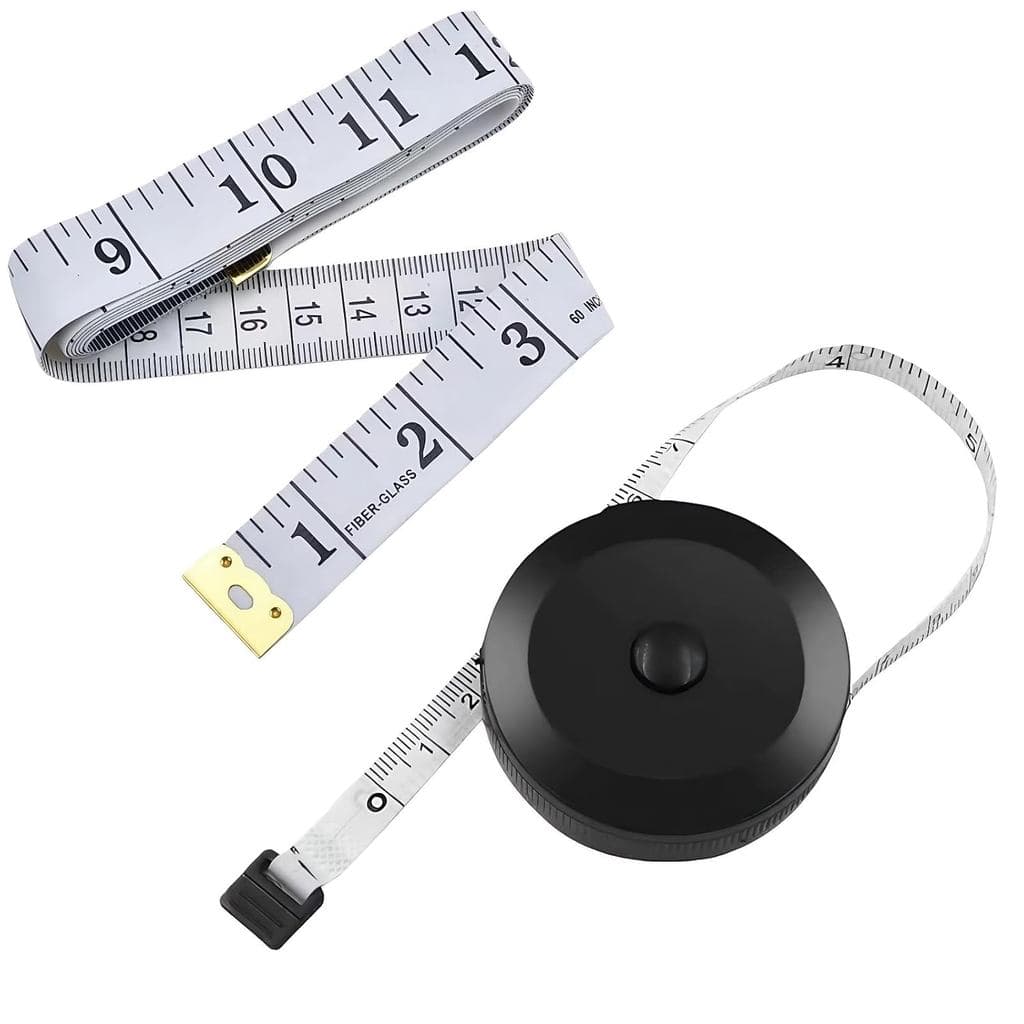 Conjunto de 2 Fitas Métricas Macias, 60 Polegadas / 150 cm, Fita Métrica Retrátil para Medidas Corporais com Medidas em