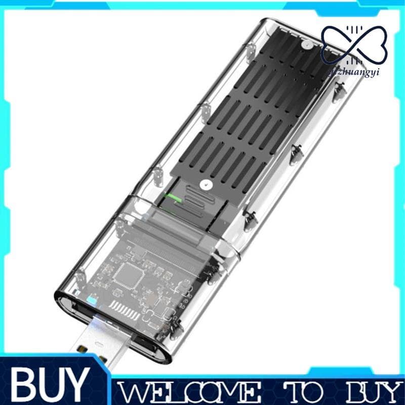 Gabinete Externo M . 2 NGFF SATA SSD De Alta Velocidade USB3.0 Gen1 5Gb/S Transparente Disco Rígido Caso Para PC
