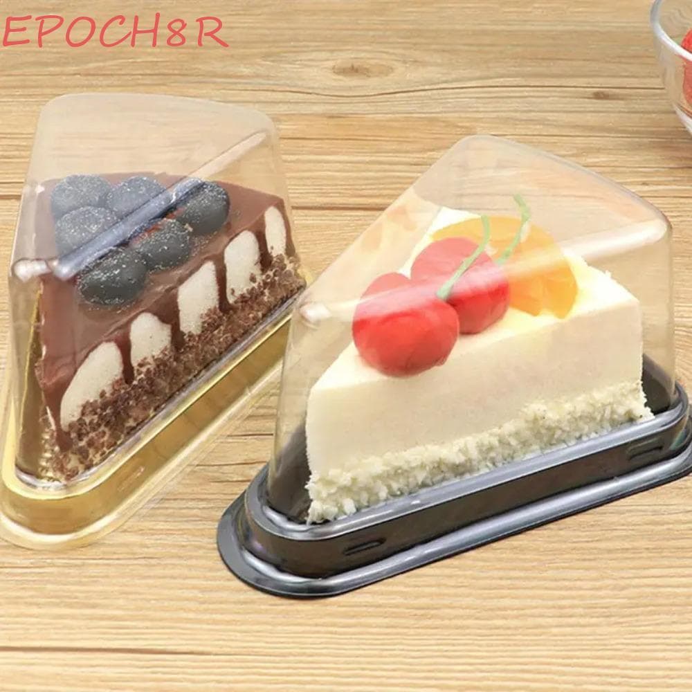 EPOCH8R 50 Caixas Da Fatia Do Bolo Dos Pces , Caixa Triangular Transparente Cheesecakes Tampa , 6/8 Em Recipientes Plást