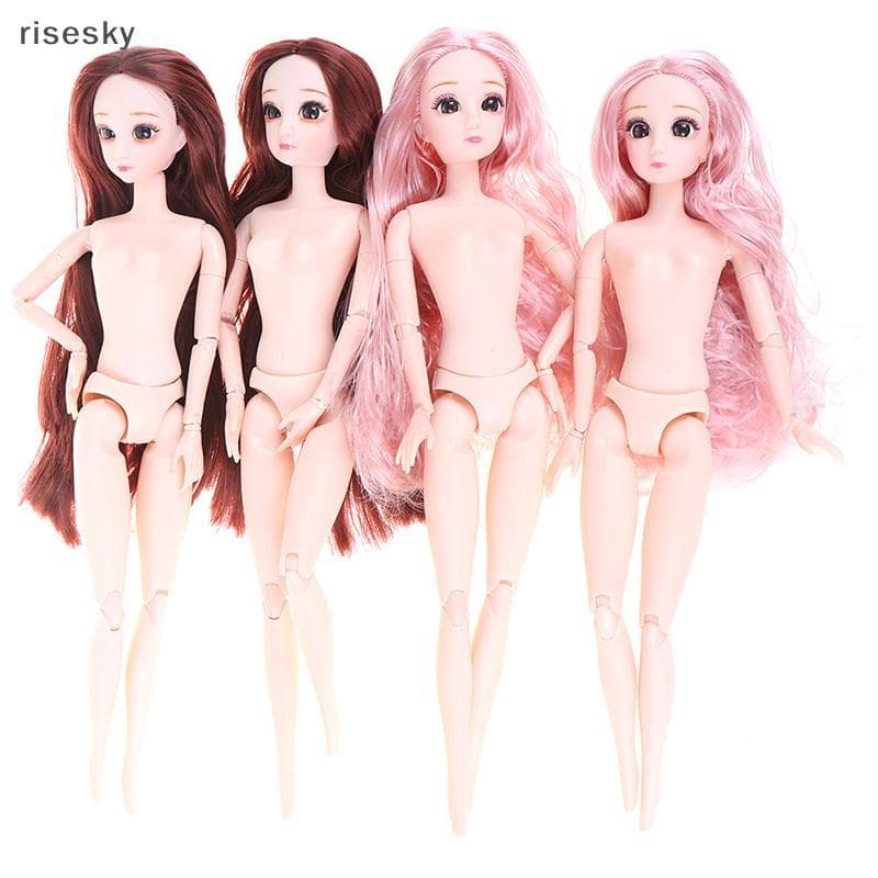Boneca De 30CM Linda Princesa Bonecas Cabeça De Cabelo DIY
