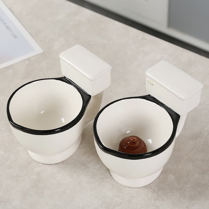 Copo de água higiênico criativo engraçado 3D cerâmica cocô caneca copo higiênico forma xícara de café