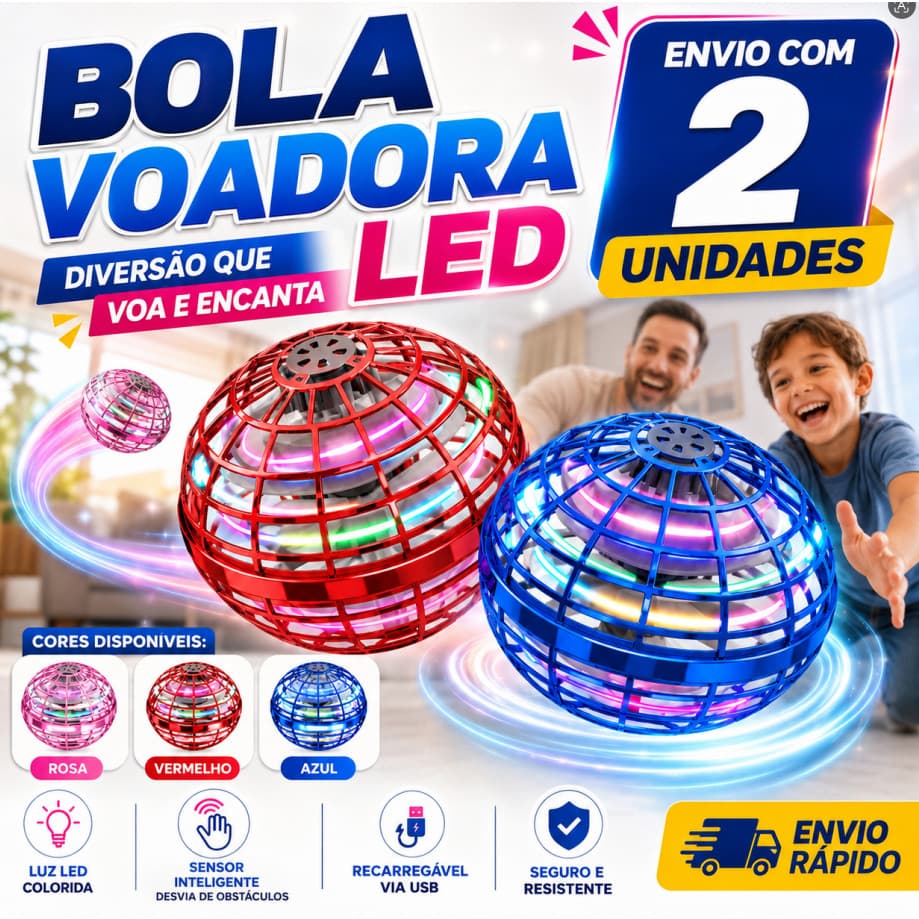 2Pcs Brinquedo Bola Voadora LED Bola Voadora Mágica De Indução Inteligente UFO Para Brinquedos Infantis Ar Livre