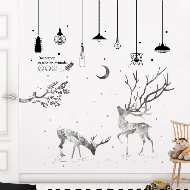 Nordic criativo único adesivos de parede auto-adesivo papel de parede adesivos dormitório quarto decoração da parede dec