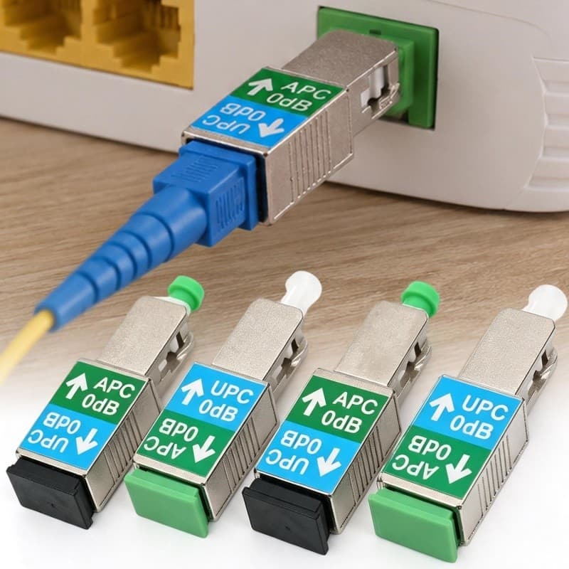 Adaptador De Conexão De Fibra Óptica De Alta Qualidade APC Para Porta UPC-Transmissão Estável Da Cabeça Do Conversor De