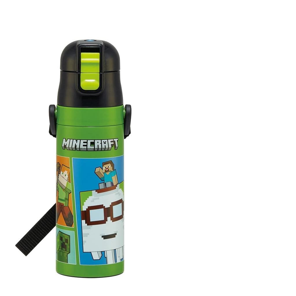 Garrafa de água Skater para crianças bebida direta Minecraft Minecraft 26 Boys apenas armazenamento refrigerado aço inoxidável tipo leve g