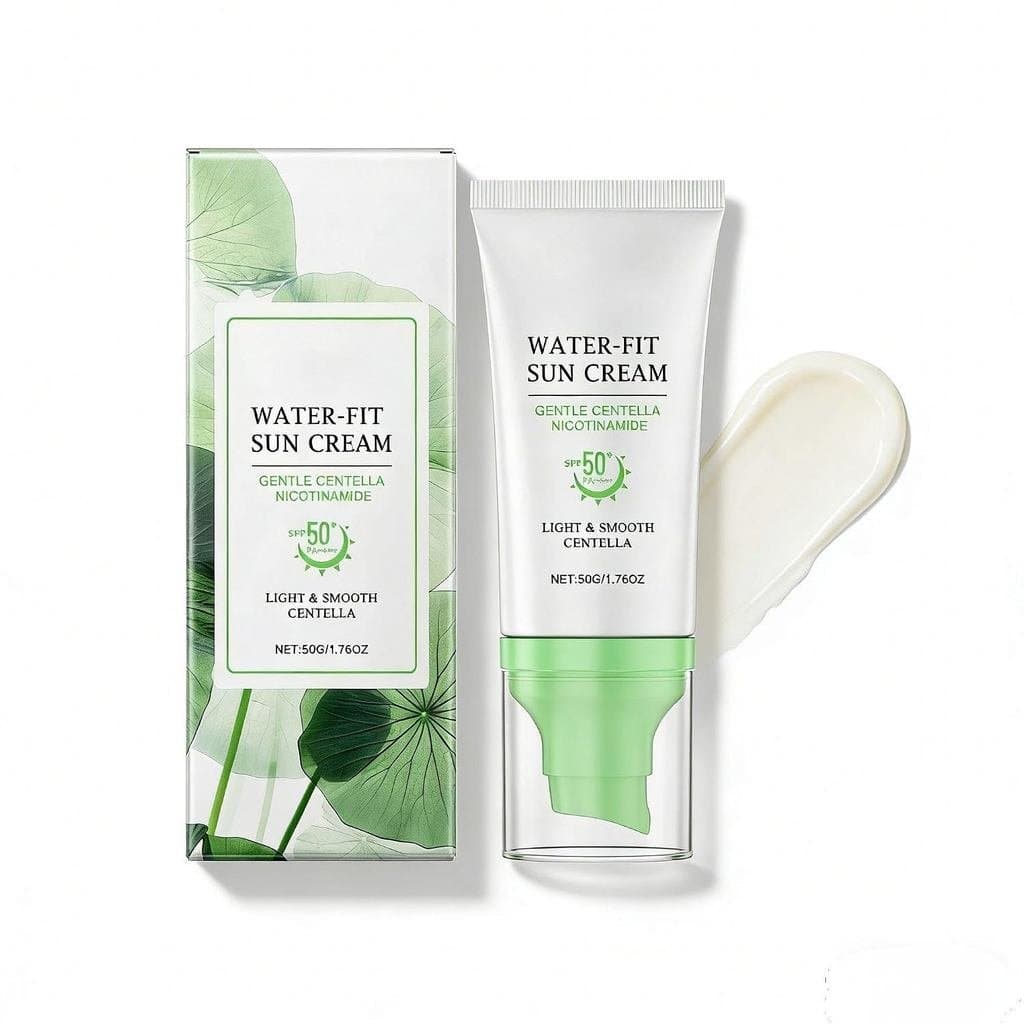 Protetor Solar SPF50 com Centella Asiática, Protetor Solar Leve e Suave, Proteção UVA/UVB, Calmante e Hidratante para Us