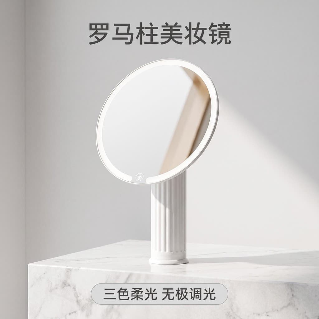 2026 Novo estilo LED espelho de maquiagem influenciador moda led espelho de maquiagem doméstico desktop beleza maquiagem